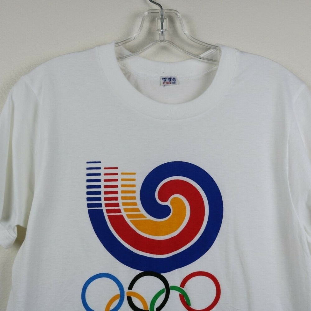 Vintage Olympics Mens Shirt 1988 Seoul Korea Small - Picture 3 of 7